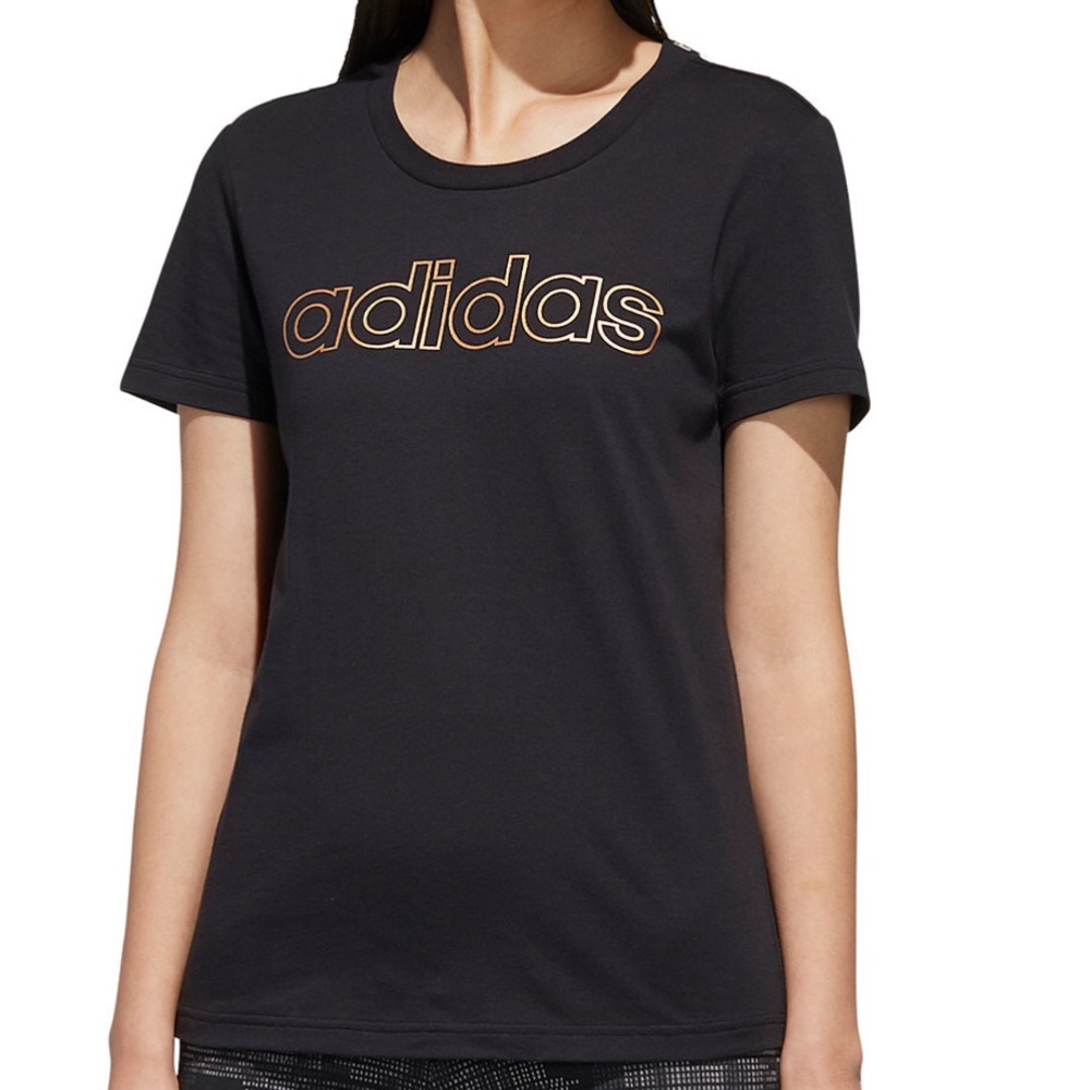 Adidas Women’s Cotton Metallic-Logo T-Shirt